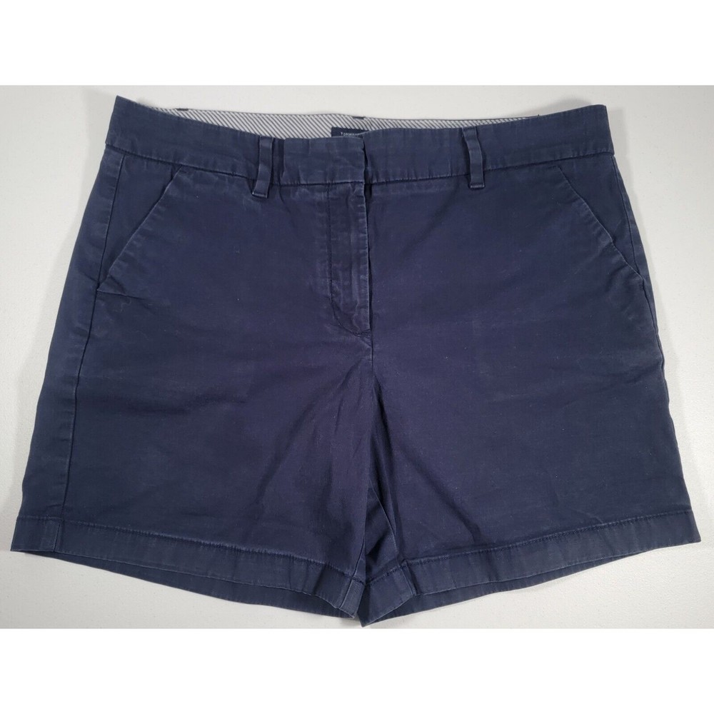 Tommy Hilfiger Women's Bermuda Shorts Size 12 Blue Stretch Cotton Blend